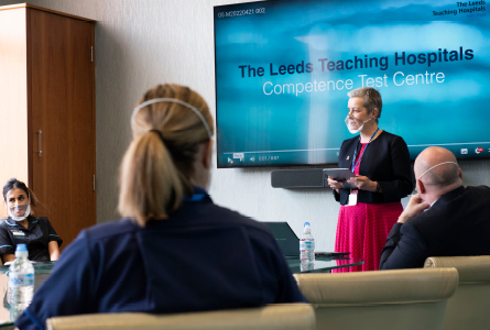 Andrea Sutcliffe opening the Leeds OSCE centre