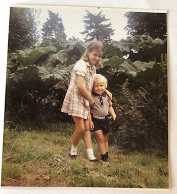 Andrea Sutcliffe with her brother Adrian