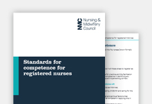 Standards for competence for registered nurses publication cover