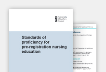 Standards of proficiency for pre-registration nursing education publication cover
