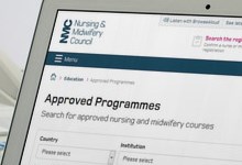 Approved programme screen on laptop Approved programme screen on laptop